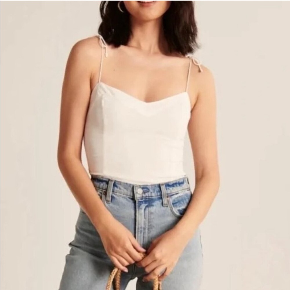 Abercrombie tie strap v neck tank